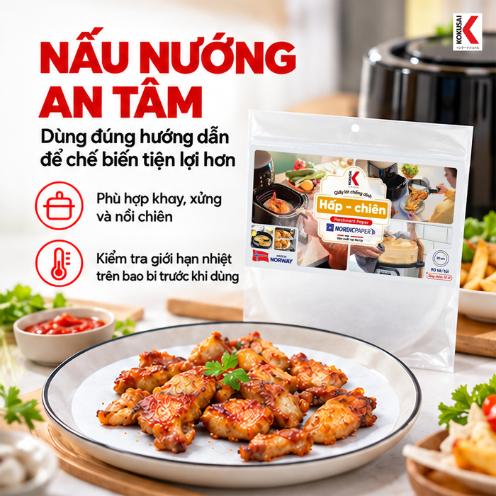 Giấy Chống Dính Moriitalia 20 cm Không Lỗ – Hạn Chế Thức Ăn Bám Khay