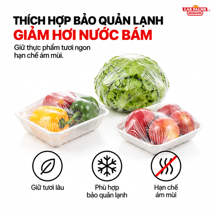 Màng Bọc Thực Phẩm Las Palms 30 cm x 300 m – Kèm Dao Cắt Nhựa