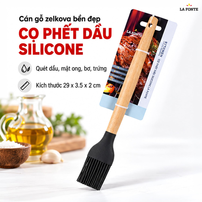 Cọ Phết Dầu Silicone La Fonte 29 x 3.5 x 2 cm – Phết Dầu, Bơ Đều Mặt Bánh
