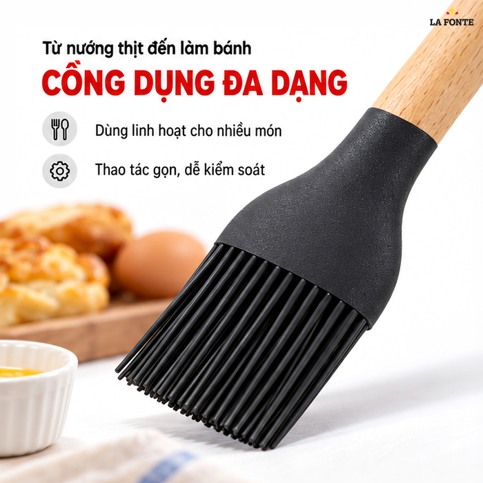 Cọ Phết Dầu Silicone La Fonte 29 x 3.5 x 2 cm – Phết Dầu, Bơ Đều Mặt Bánh