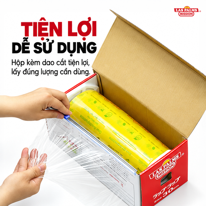 Màng Bọc Thực Phẩm Las Palms 30 cm x 500 m – Tiện Bọc Và Bảo Quản