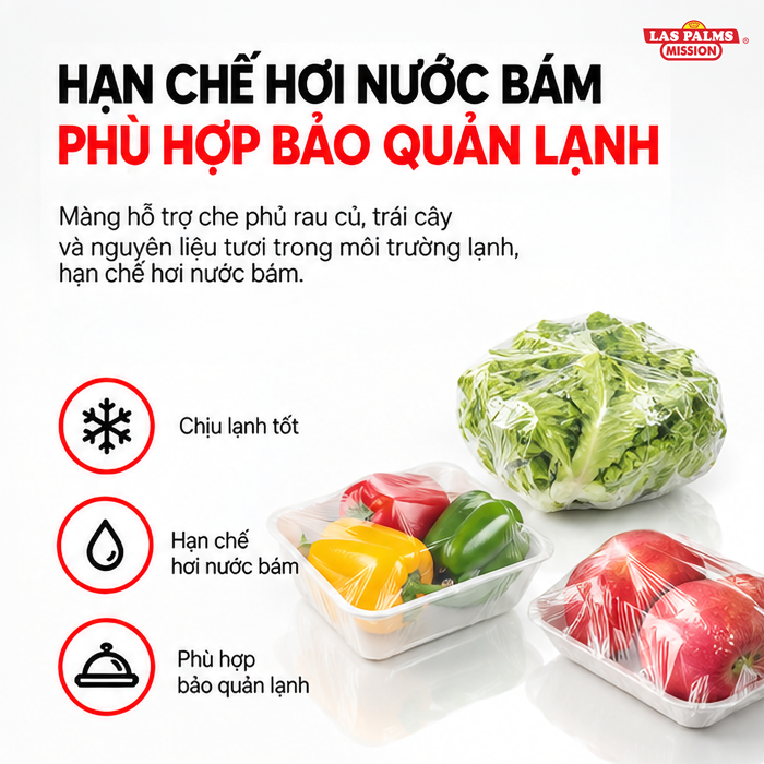 Màng Bọc Thực Phẩm Las Palms 30 cm x 200 m – Tiện Bọc Và Bảo Quản
