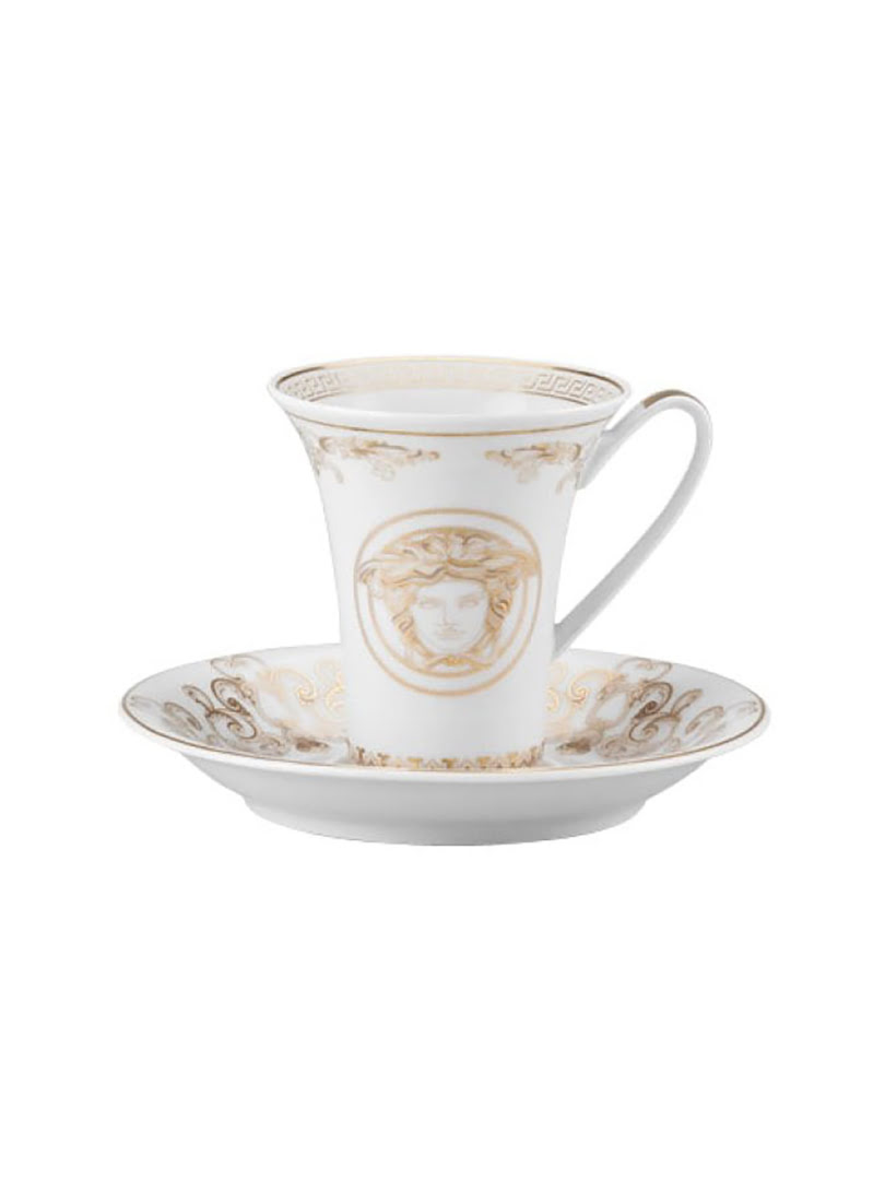Bộ tách cà phê Espresso Versace Medusa Gala 1 tách và 1 dĩa - 403635.14720