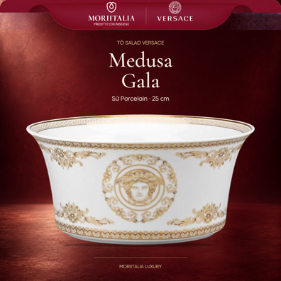 Tô salad Versace Medusa Gala Salad bowl 3 25cm - 403635.13130