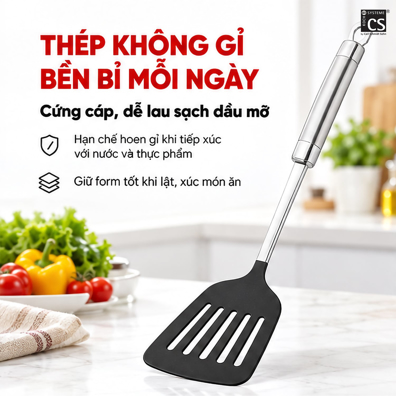 Vá Chiên Exquisite Thép Không Gỉ CS 27 x 30 x 47 cm – Bền Bỉ Chống Gỉ