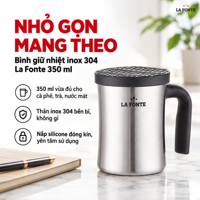 Bình Giữ Nhiệt La Fonte 350 ml – Giữ Nóng Lạnh Tiện Lợi