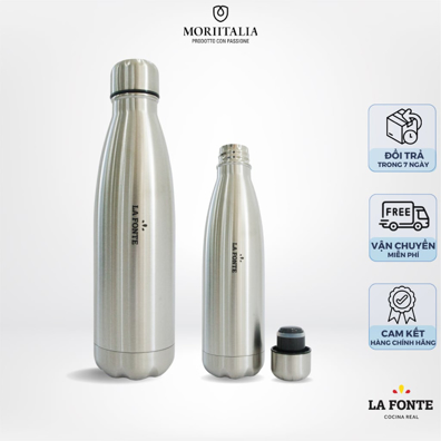 Bình giữ nhiệt La Fonte 012324 Aura 500ml và 012362 750ml - Thép không gỉ (SUS304), Chính hãng MORIITALIA